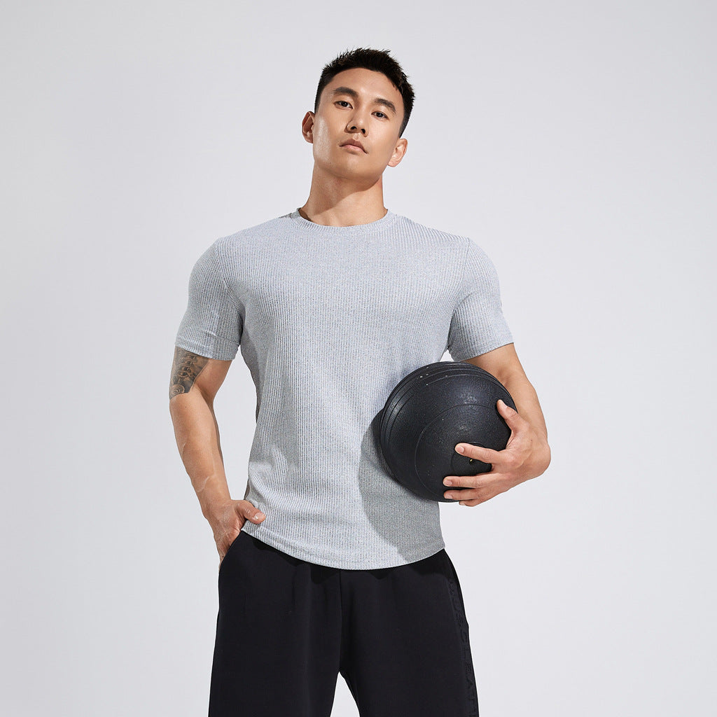 Sports Fitness Muscle Waffle Jacket Men Autumn Season Loose Cardigan Zipper Trendy Brand Casual Solid Color Stand Collar