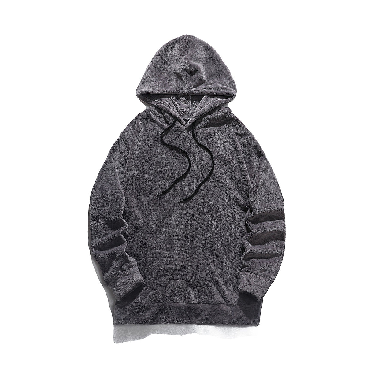 Autumn Winter Men's Casual Sports Street Trend Loose Plus Size Coral Fleece Pullover Hoodie Muscle Loose