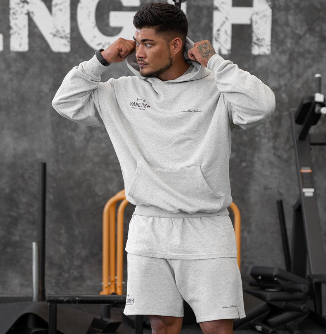 Cross-Border Trade New Men's Spring and Autumn Fitness Sports Casual Trend Pullover Hooded Sweatshirt Jacket for Men